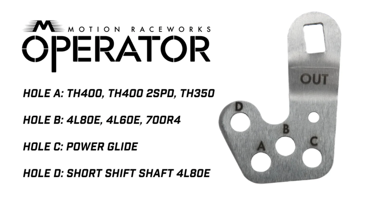 TH400 2 Speed Operator Series Billet Shifter Rear Exit