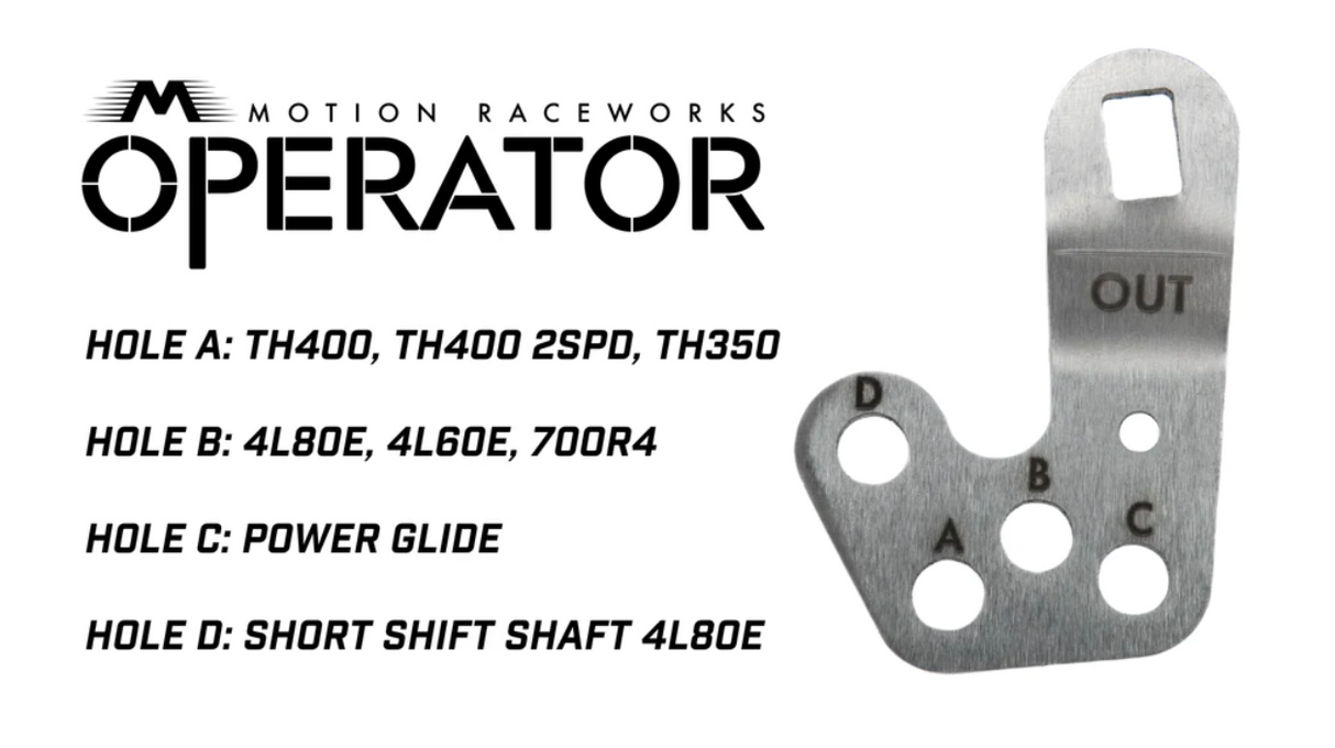 TH400 2 Speed Operator Series Billet Shifter Front Exit