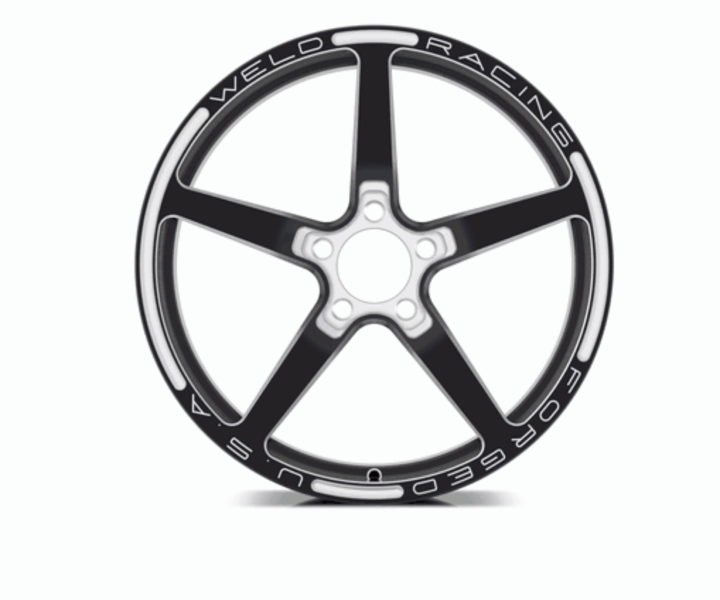 Weld Racing 18X6" AlumaStar 1 Piece Frontrunner (5x4.5" Bolt Pattern 3.20" Backspace -Black (2005-2022 MUSTANG) - 88B-1806206