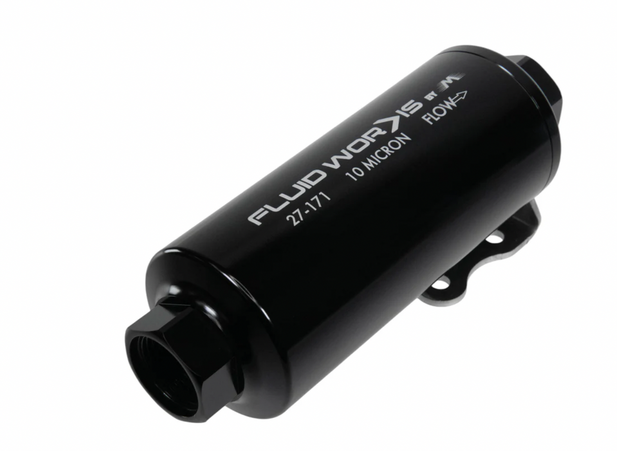 Fluidworks 12GPM 12ORB Post Fuel Filter w/ Mount (10 Micron) 27-171