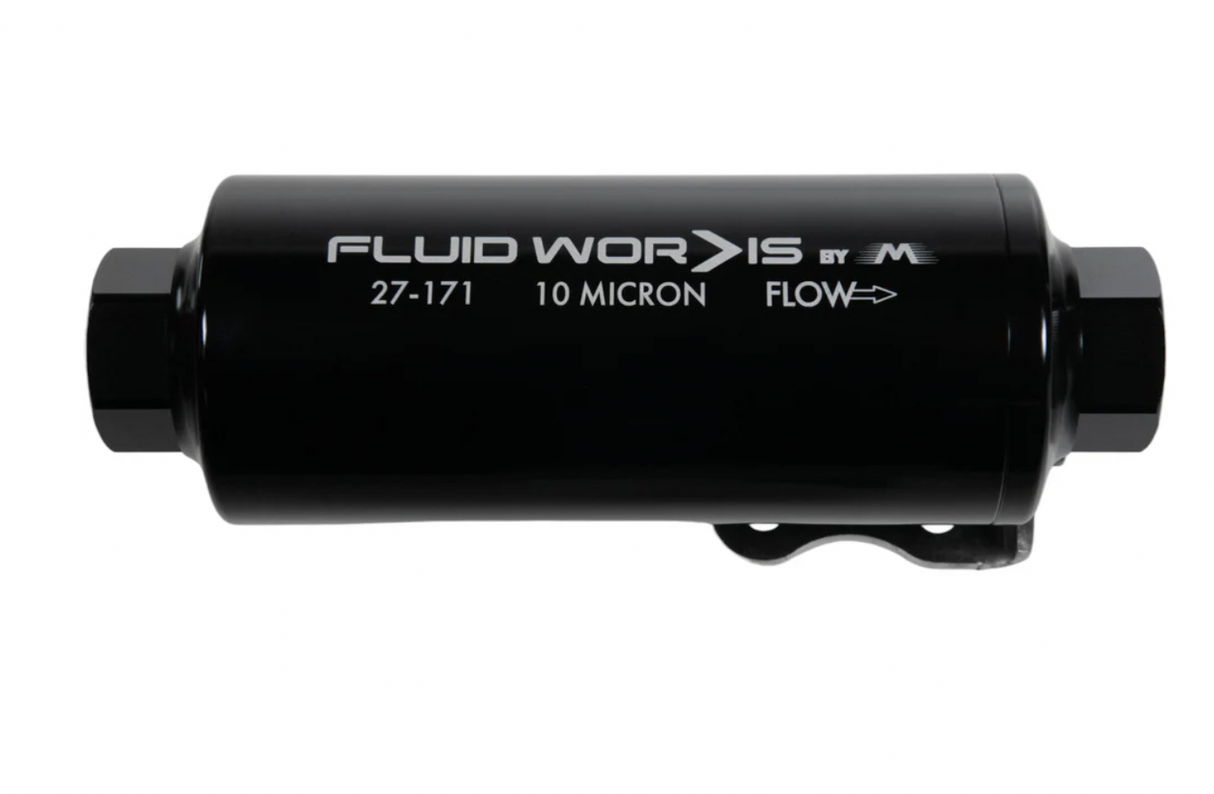 Fluidworks 12GPM 12ORB Post Fuel Filter w/ Mount (10 Micron) 27-171