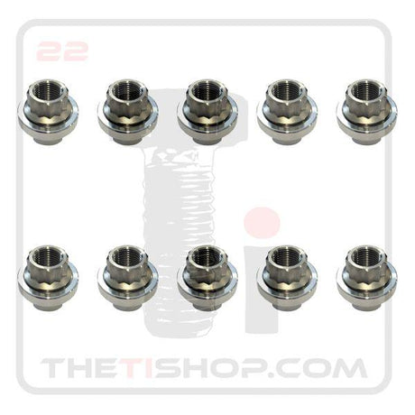 TI Flanged 12 Point M14 - 1.5 Nut & 1/2" Shank Washer Combo (QTY. 10)
